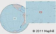 Gray Location Map of the area around 19° 32' 24" S, 112° 7' 30" W, hill shading