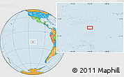 Political Location Map of the area around 19° 32' 24" S, 112° 7' 30" W