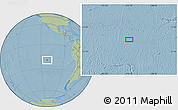 Savanna Style Location Map of the area around 19° 32' 24" S, 112° 7' 30" W, hill shading
