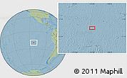 Savanna Style Location Map of the area around 19° 32' 24" S, 112° 58' 29" W, hill shading