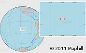 Gray Location Map of the area around 19° 32' 24" S, 113° 49' 29" W