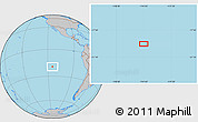 Gray Location Map of the area around 19° 32' 24" S, 114° 40' 30" W