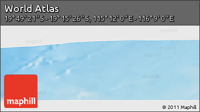 Physical Panoramic Map of the Area around 19° 32' 24" S, 115° 40' 30" E
