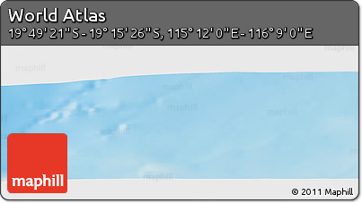 Physical Panoramic Map of the Area around 19° 32' 24" S, 115° 40' 30" E