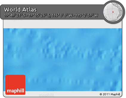 Physical 3D Map of the Area around 19° 32' 24" S, 115° 31' 30" W