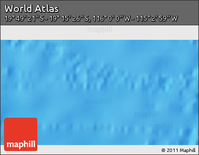 Physical 3D Map of the Area around 19° 32' 24" S, 115° 31' 30" W
