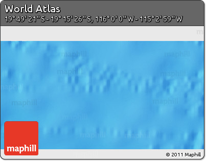 Physical 3D Map of the Area around 19° 32' 24" S, 115° 31' 30" W