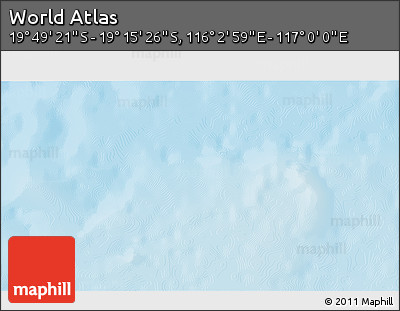 Physical 3D Map of the Area around 19° 32' 24" S, 116° 31' 30" E