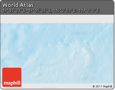 Physical 3D Map of the Area around 19° 32' 24" S, 116° 31' 30" E