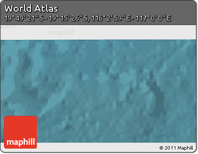 Satellite 3D Map of the Area around 19° 32' 24" S, 116° 31' 30" E
