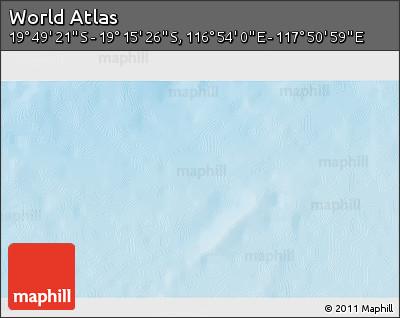 Physical 3D Map of the Area around 19° 32' 24" S, 117° 22' 30" E