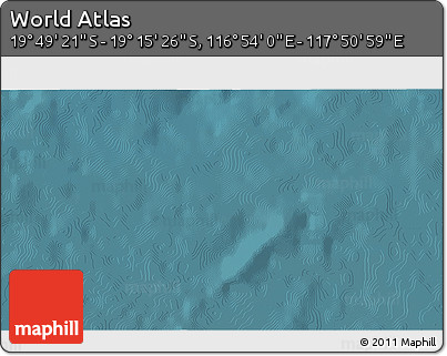 Satellite 3D Map of the Area around 19° 32' 24" S, 117° 22' 30" E