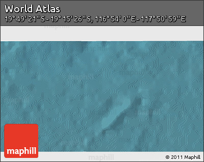 Satellite 3D Map of the Area around 19° 32' 24" S, 117° 22' 30" E