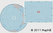Gray Location Map of the area around 19° 32' 24" S, 117° 13' 29" W, hill shading