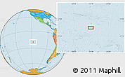 Political Location Map of the area around 19° 32' 24" S, 117° 13' 29" W