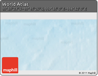 Physical 3D Map of the Area around 19° 32' 24" S, 118° 13' 29" E