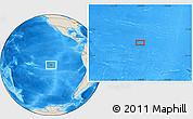 Shaded Relief Location Map of the area around 19° 32' 24" S, 118° 4' 29" W