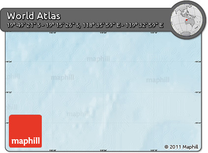 Shaded Relief Map of the Area around 19° 32' 24" S, 119° 4' 29" E