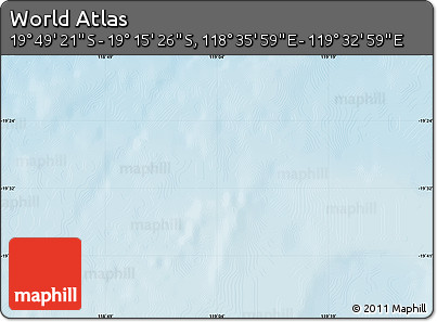 Shaded Relief Map of the Area around 19° 32' 24" S, 119° 4' 29" E