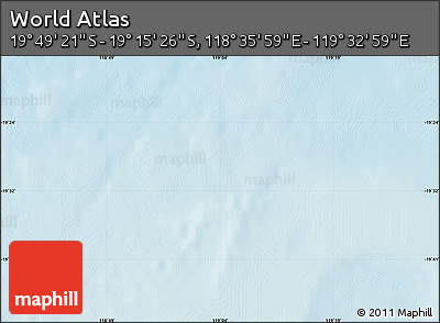 Shaded Relief Map of the Area around 19° 32' 24" S, 119° 4' 29" E