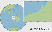 Savanna Style Location Map of the area around 19° 32' 24" S, 120° 46' 30" E