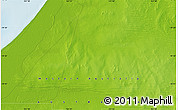 Physical Map of the area around 19° 32' 24" S, 121° 37' 30" E