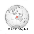 Outline Map of the Area around 19° 32' 24" S, 121° 37' 30" E, rectangular outline
