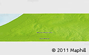 Physical Panoramic Map of the area around 19° 32' 24" S, 121° 37' 30" E