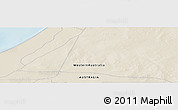 Shaded Relief Panoramic Map of the area around 19° 32' 24" S, 121° 37' 30" E