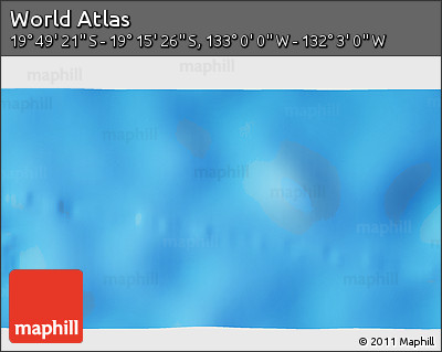 Physical 3D Map of the Area around 19° 32' 24" S, 132° 31' 30" W