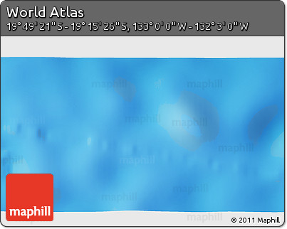 Physical 3D Map of the Area around 19° 32' 24" S, 132° 31' 30" W