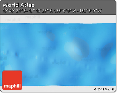 Shaded Relief 3D Map of the Area around 19° 32' 24" S, 132° 31' 30" W