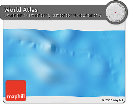 Physical 3D Map of the Area around 19° 32' 24" S, 133° 22' 30" W