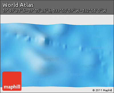 Physical 3D Map of the Area around 19° 32' 24" S, 133° 22' 30" W