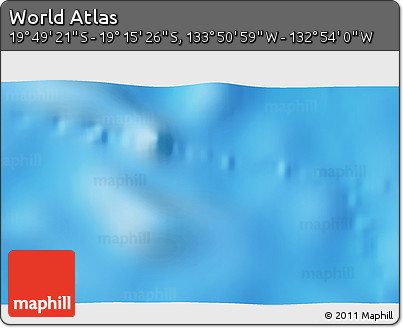 Physical 3D Map of the Area around 19° 32' 24" S, 133° 22' 30" W