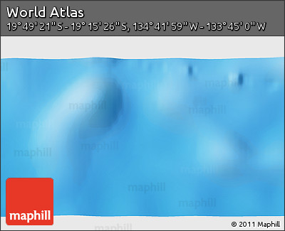 Physical 3D Map of the Area around 19° 32' 24" S, 134° 13' 29" W