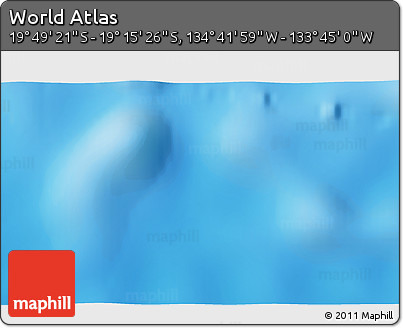 Physical 3D Map of the Area around 19° 32' 24" S, 134° 13' 29" W