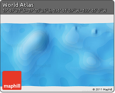 Political 3D Map of the Area around 19° 32' 24" S, 134° 13' 29" W