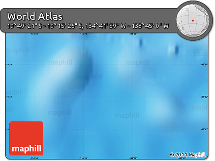 Physical Map of the Area around 19° 32' 24" S, 134° 13' 29" W