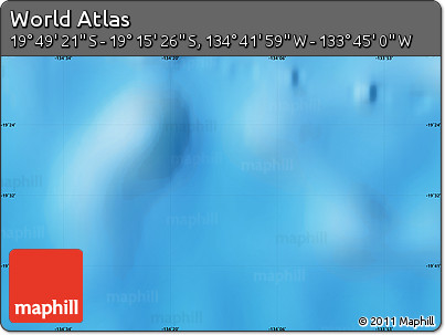 Physical Map of the Area around 19° 32' 24" S, 134° 13' 29" W