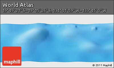 Shaded Relief Panoramic Map of the Area around 19° 32' 24" S, 134° 13' 29" W