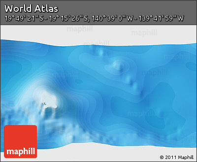 Political 3D Map of the Area around 19° 32' 24" S, 140° 10' 30" W