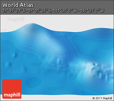 Political 3D Map of the Area around 19° 32' 24" S, 141° 1' 30" W