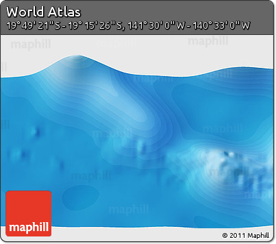 Political 3D Map of the Area around 19° 32' 24" S, 141° 1' 30" W