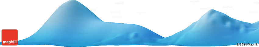 Shaded Relief Horizon Map of the Area around 19° 32' 24" S, 141° 1' 30" W