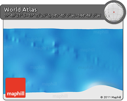 Physical 3D Map of the Area around 19° 32' 24" S, 145° 16' 30" W