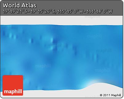 Physical 3D Map of the Area around 19° 32' 24" S, 145° 16' 30" W