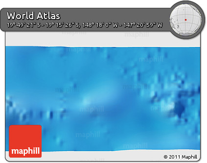 Physical 3D Map of the Area around 19° 32' 24" S, 147° 49' 29" W