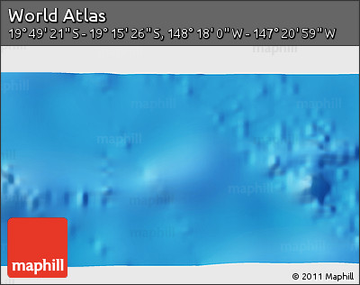 Physical 3D Map of the Area around 19° 32' 24" S, 147° 49' 29" W