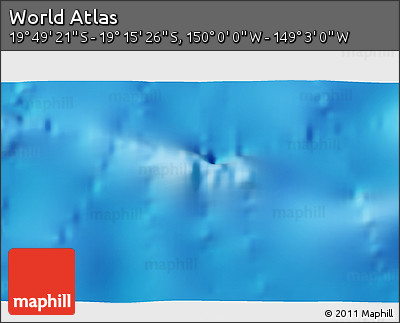 Physical 3D Map of the Area around 19° 32' 24" S, 149° 31' 30" W